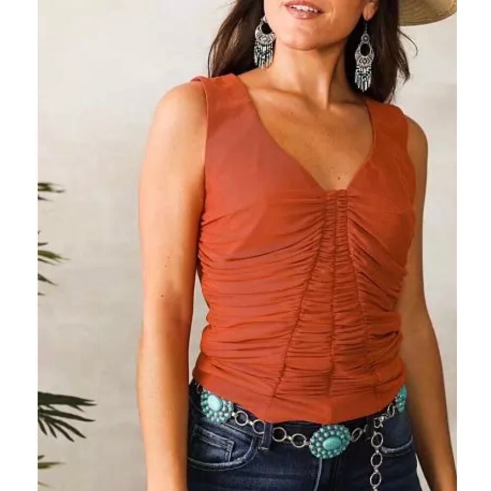 Willow & Root Ruched Tank Top Womens Medium